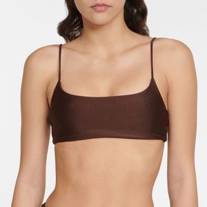 NWT JADE SWIM Muse bikini top & Loop Bikini Bottom in Brown